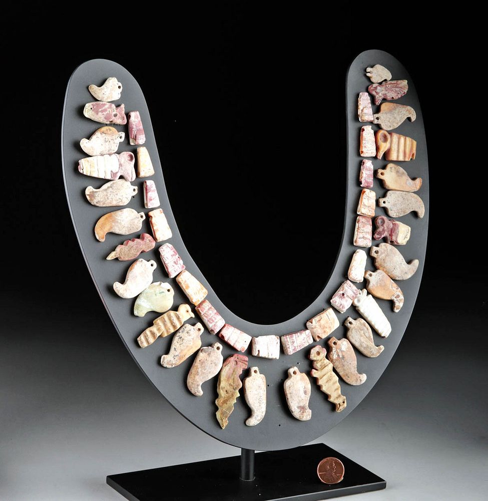 Appraisal: Mochica Spondylus Shell Pendant Necklace Originally Listed At Pre-Columbian North