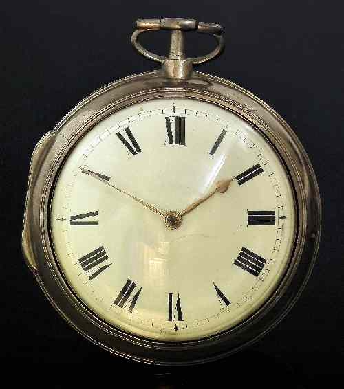 Appraisal: A George III gentlemans silver pair cased pocket watch by