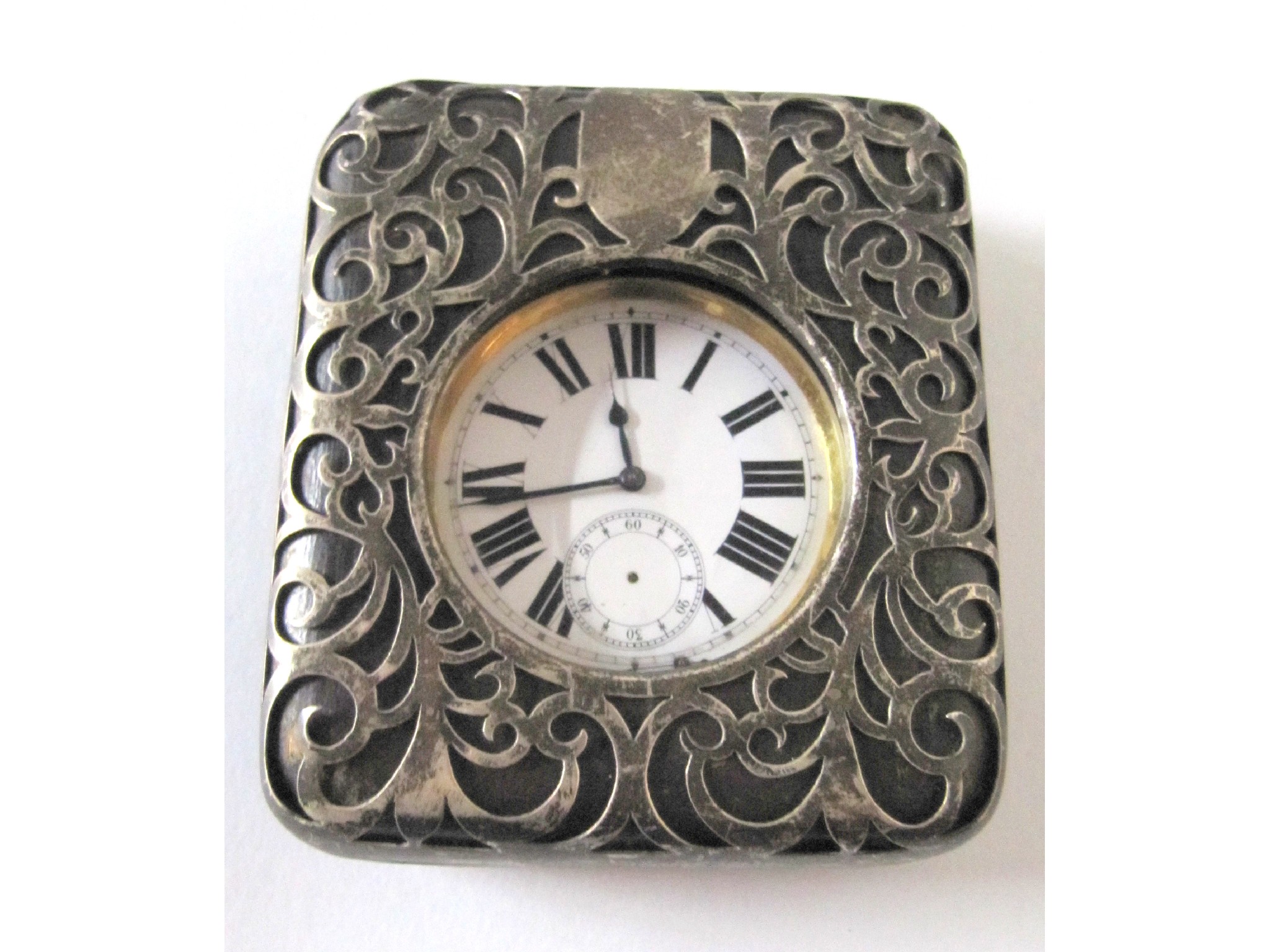 Appraisal: A Goliath pocket watch in silver mounted travel case London