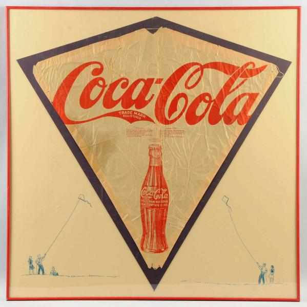 Appraisal: Paper Coca-Cola Kite s Nicely framed and matted under plexiglass