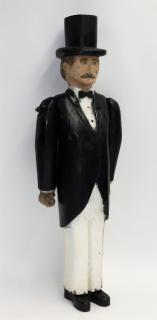 Appraisal: American Folk Art Carved Painted Tuxedo Display UNTIED STATES EARLY