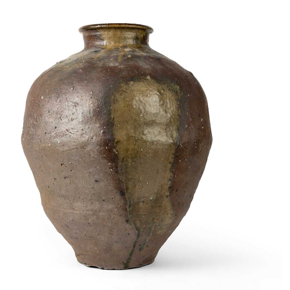 Appraisal: AKIKO HIRAI JAPANESE - MOON JAR CIRCA stoneware with kintsugi