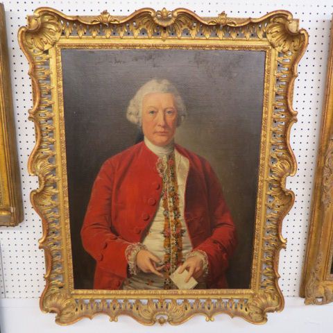 Appraisal: Early Portrait of an English Nobleman oil on canvas image