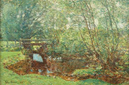 Appraisal: Childe Hassam American - New England Duck Pond Estimate -