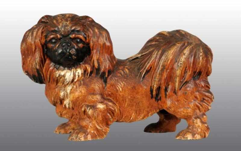 Appraisal: Cast Iron Pekingese Doorstop Description Hubley catalog number Full-figure oversized