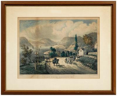 Appraisal: Currier Ives print View From Peekskill Hudson River NY published