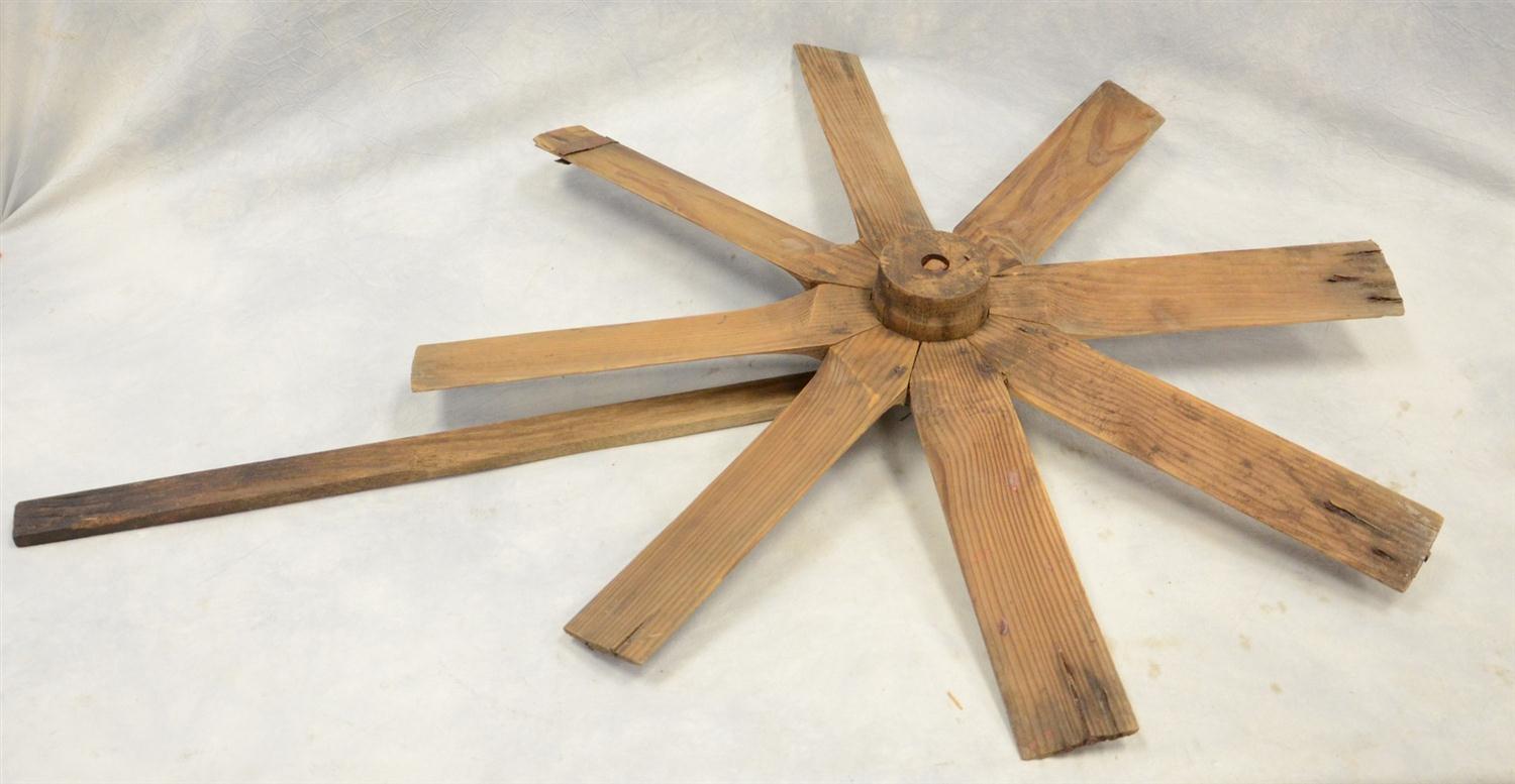 Appraisal: Vintage wooden pinwheel c - dia great patina RCA LLC