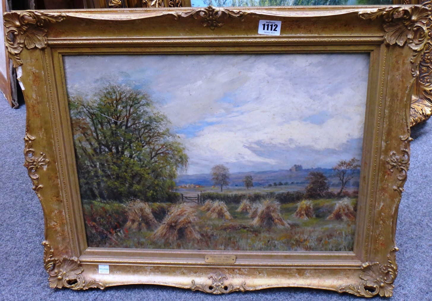 Appraisal: William Baptiste Baird - Harvest time oil on board signed