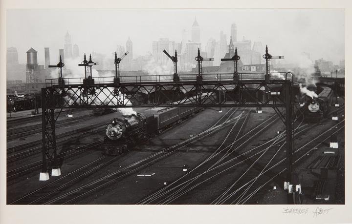 Appraisal: ABBOTT BERENICE - Hoboken Railroad Yards Looking Toward Manhattan Gelatin