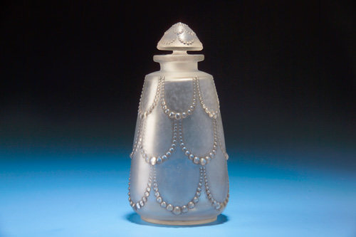 Appraisal: R LALIQUE Perfume bottle Perles clear and frosted with sepia