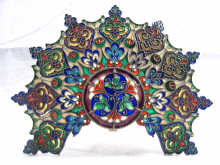 Appraisal: A silver and plique-a-jour enamel ornament bearing spurious Russian marks