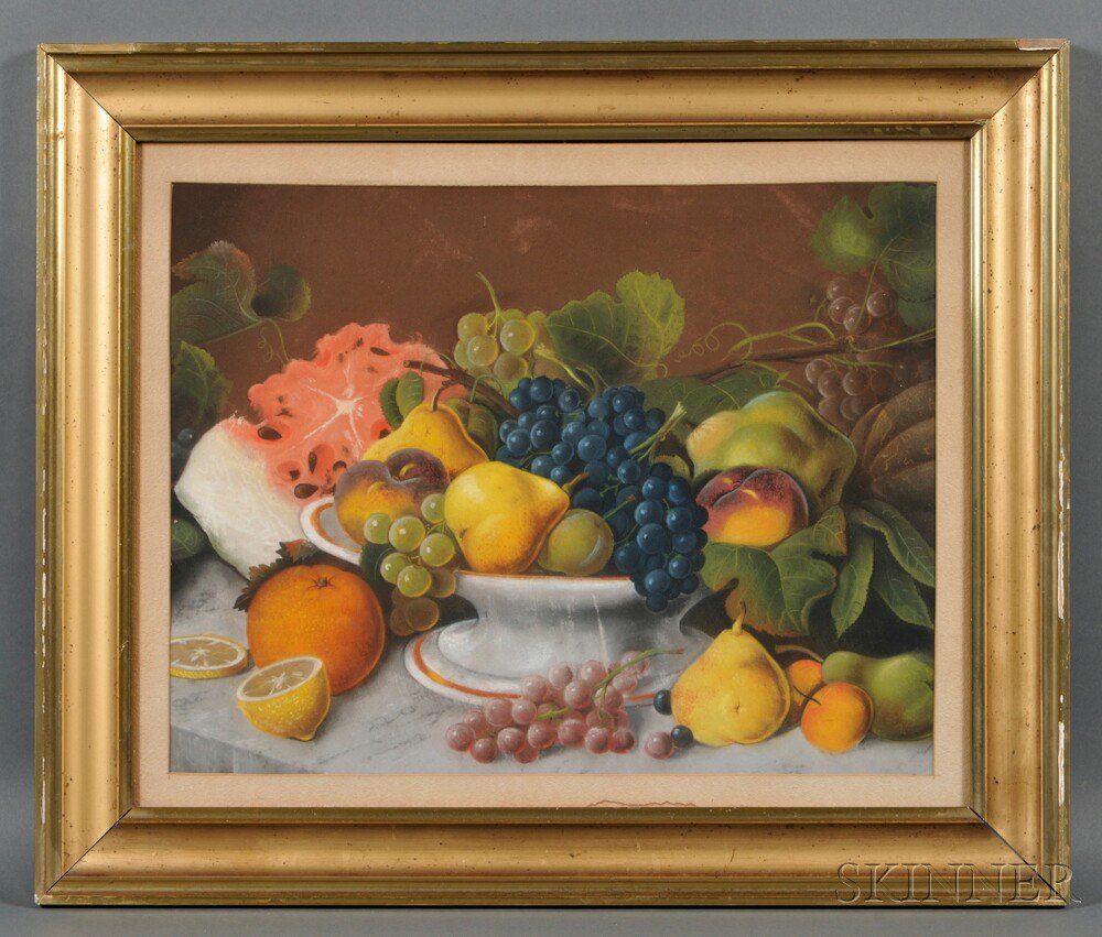 Appraisal: American School th Century Still Life with a Compote of