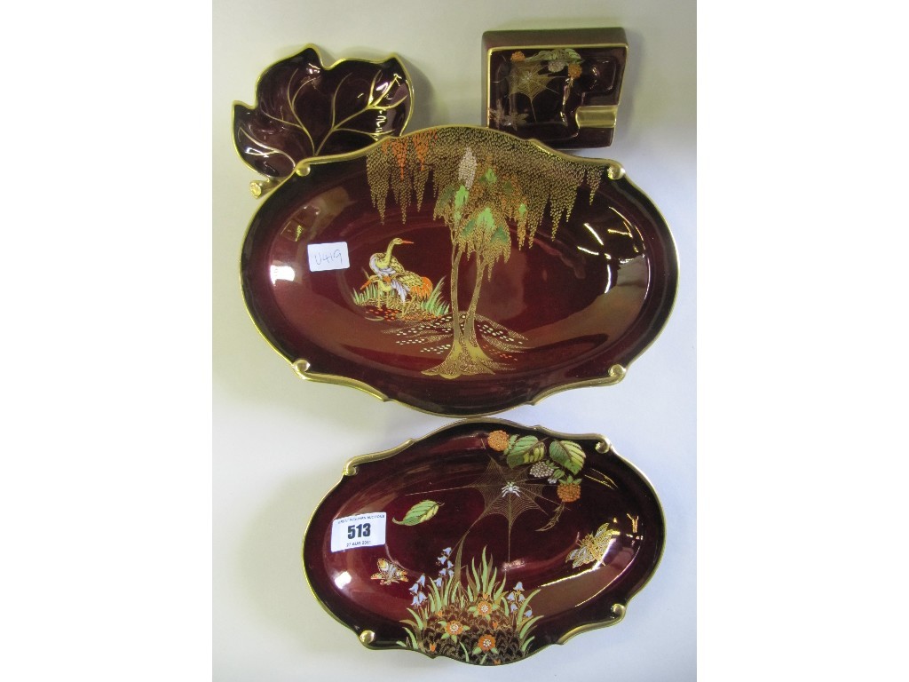 Appraisal: Four pieces of Carlton Ware including New Stork dish Spiders