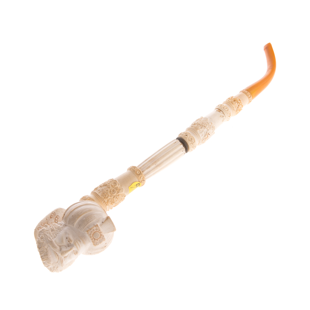 Appraisal: Turk's head Meerschaum figural pipe in L Condition Wear from