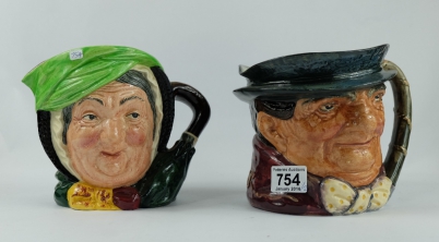 Appraisal: Royal Doulton Large Character Jugs Sairey Gamp D and Tony