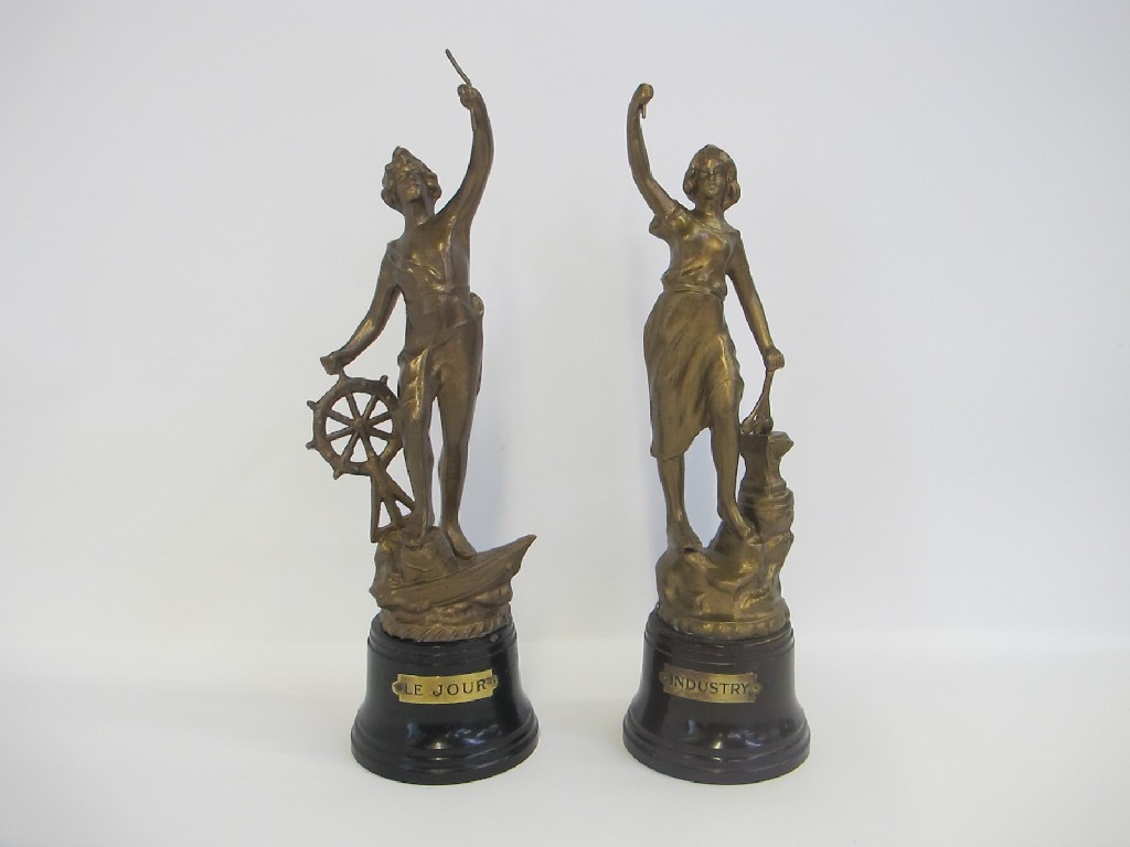 Appraisal: Pair of French spelter figures