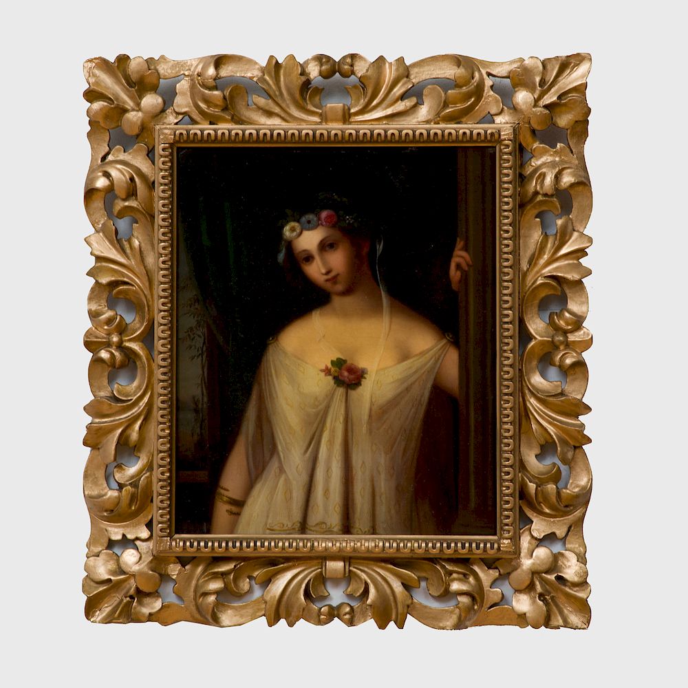 Appraisal: Attributed to Edmund Thomas Parris - Cressida Oil on metal