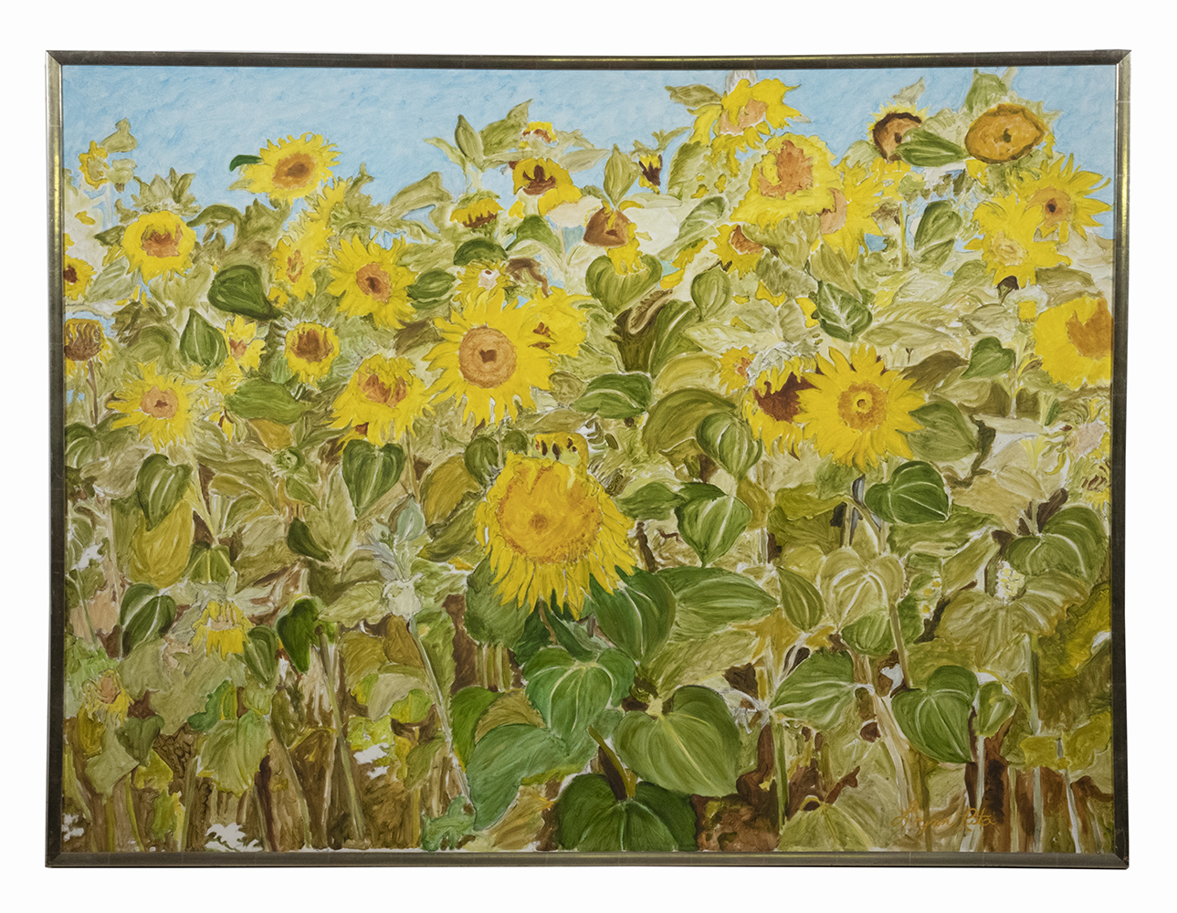 Appraisal: LYNN RITA CONTEMPORARY MAINE Sunflowers a monumental oil on canvas