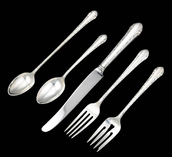 Appraisal: A sterling flatware setAlvin Corp Providence RIChased Romantique Comprising -