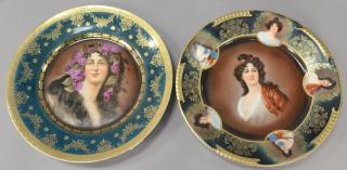 Appraisal: Two Royal Vienna portrait plates one having multiple portraits marked