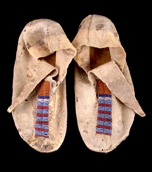 Appraisal: Cheyenne Beaded Moccasins c - The lot features an early