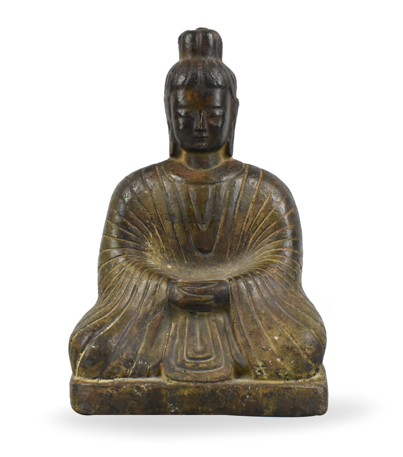 Appraisal: A Chinese bronze buddha figure Qing Dynasty The buddha is