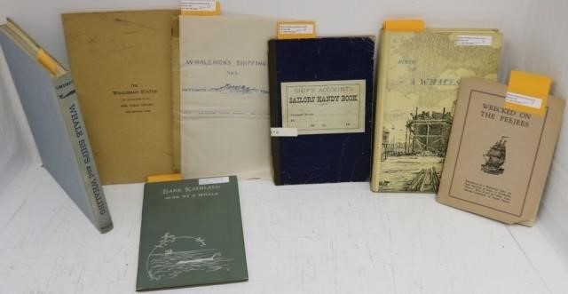 Appraisal: SEVEN PIECE EPHEMERA LOT RELATED TO WHALING TOINCLUDE CLOTH BOUND