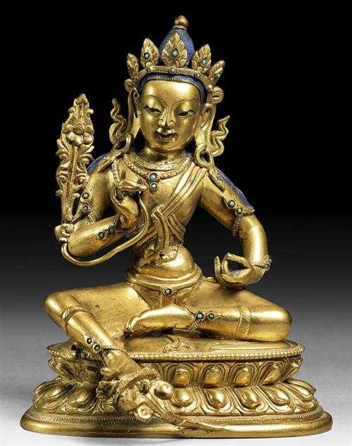 Appraisal: BODHISATTVA Sino-Tibetan th century H cm Good gilding over bronze