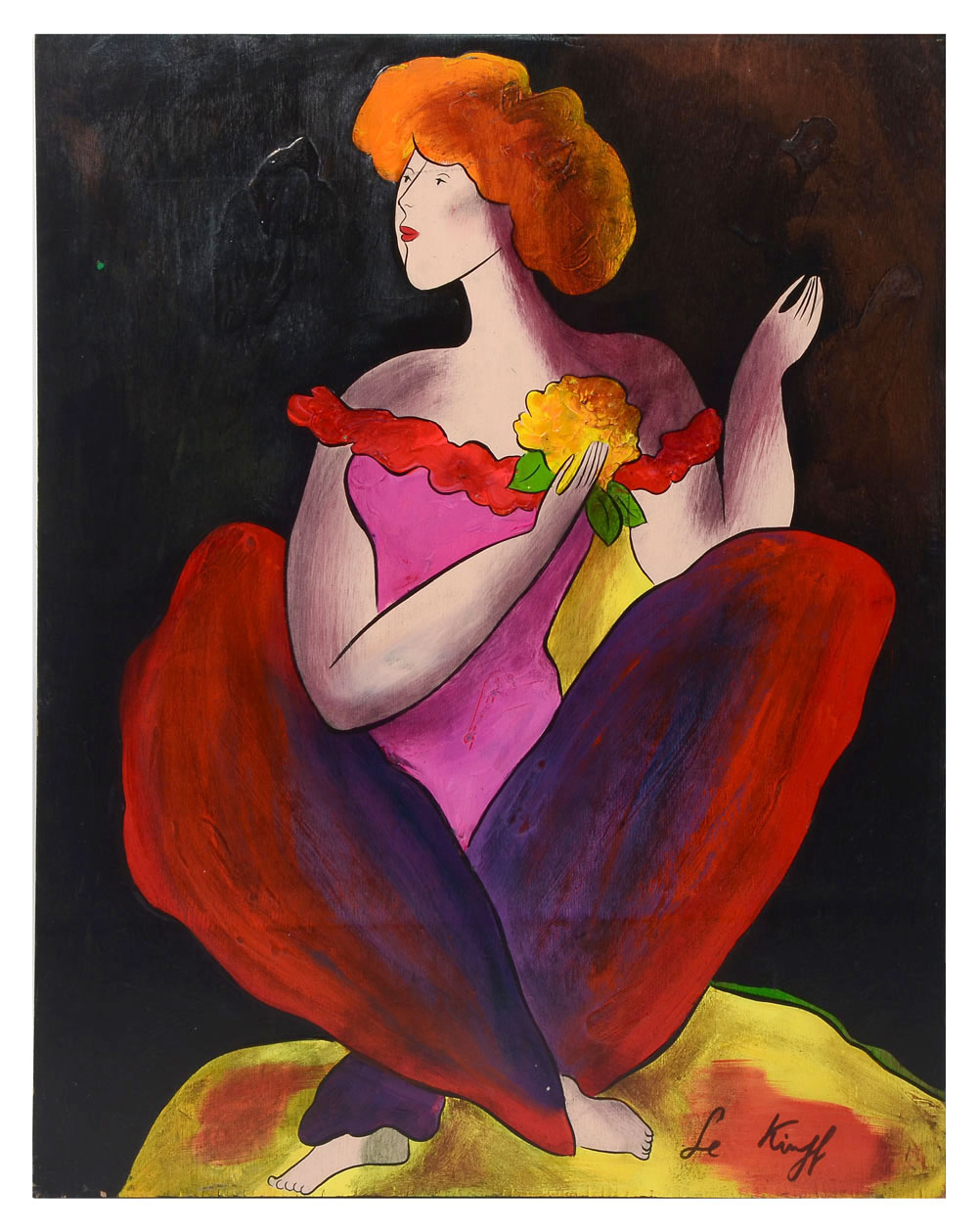 Appraisal: LE KINFF Linda Brazilian - Seated Red Headed Female O