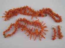 Appraisal: A branch coral necklace approx cm long a similar necklace