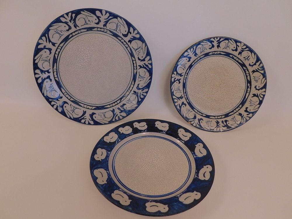 Appraisal: ASSORTED DEDHAM POTTERY PLATES Lot Dedham Pottery plates rare inch