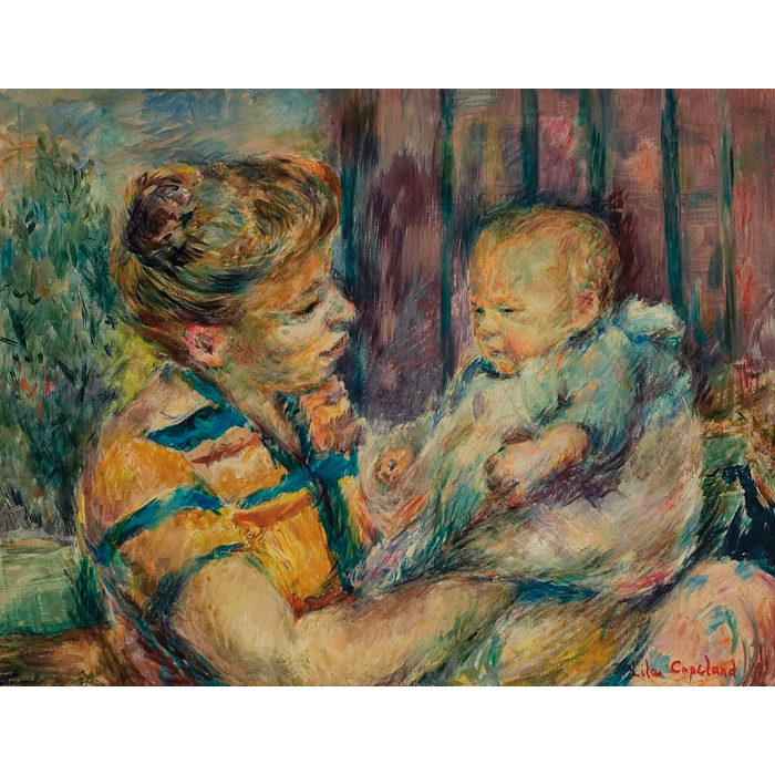 Appraisal: Lila Copeland American b Mother and Child c oil on