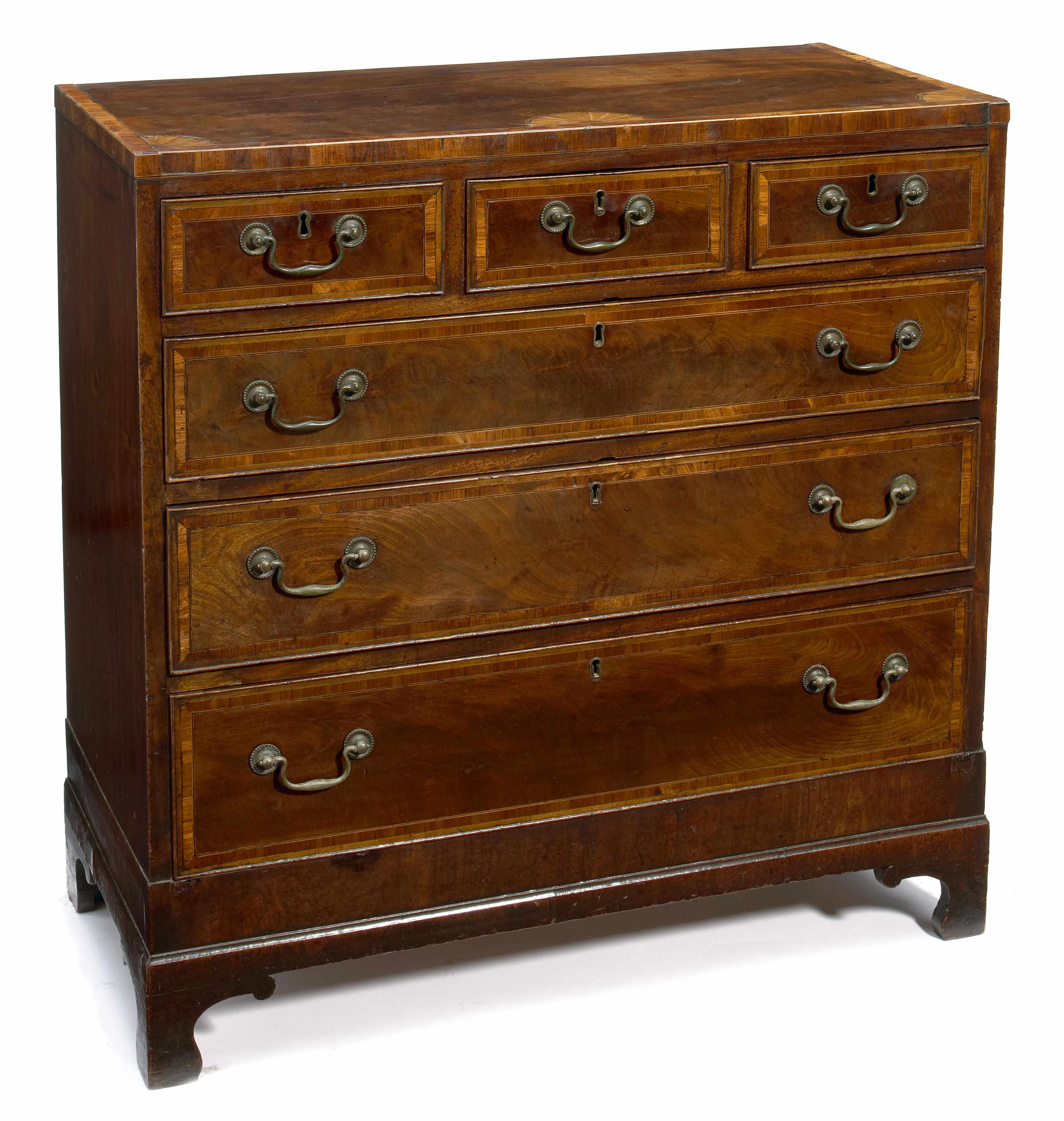 Appraisal: Property of another owner A George III inlaid mahogany chest