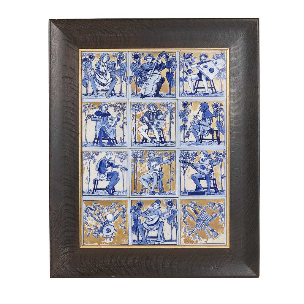 Appraisal: W T COPELAND SONS SET OF TWELVE 'MEDIEVAL MINSTREL' TILES