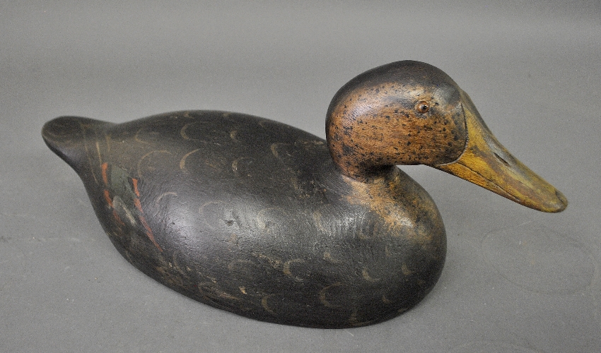 Appraisal: - Mason Premier Grade black duck decoy h x l