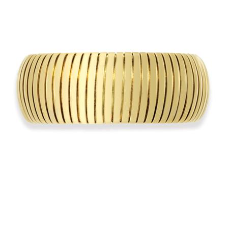 Appraisal: Wide Gold Cuff Bangle Bracelet Estimate -