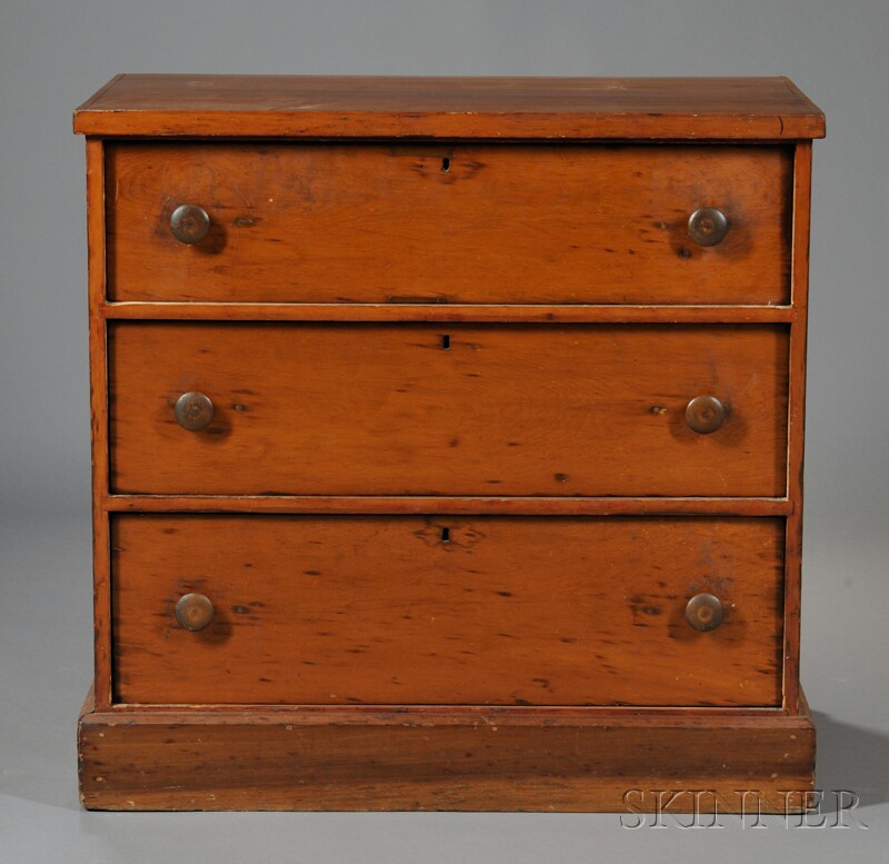 Appraisal: Shaker Chest of Three Drawers Hancock Massachusetts c - the