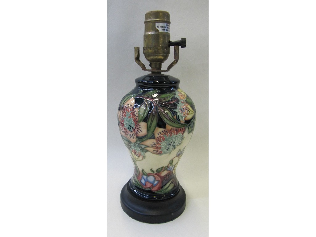 Appraisal: Moorcroft 'Sweet Eternity' pattern lampbase