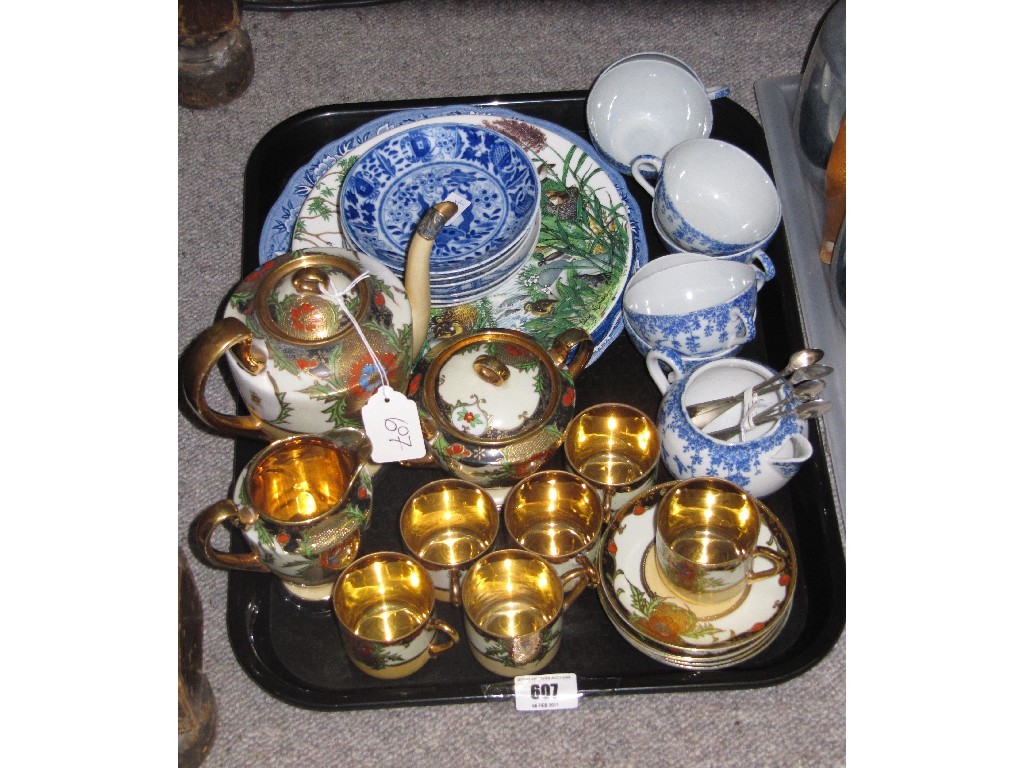 Appraisal: Tray lot of assorted teawares etc to include Wedgwood collectors