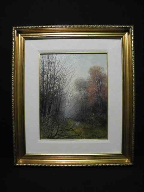 Appraisal: Minas Gharibian original oil on canvas painting depicting a meadow