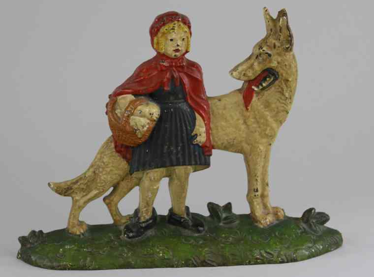 Appraisal: RED RIDING HOOD WOLF DOORSTOP ''Little Red Riding Hood Pat