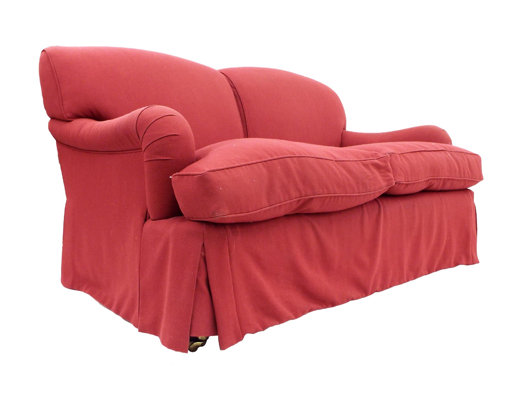 Appraisal: George Smith Signature Howard style two seater sofa with burgundy