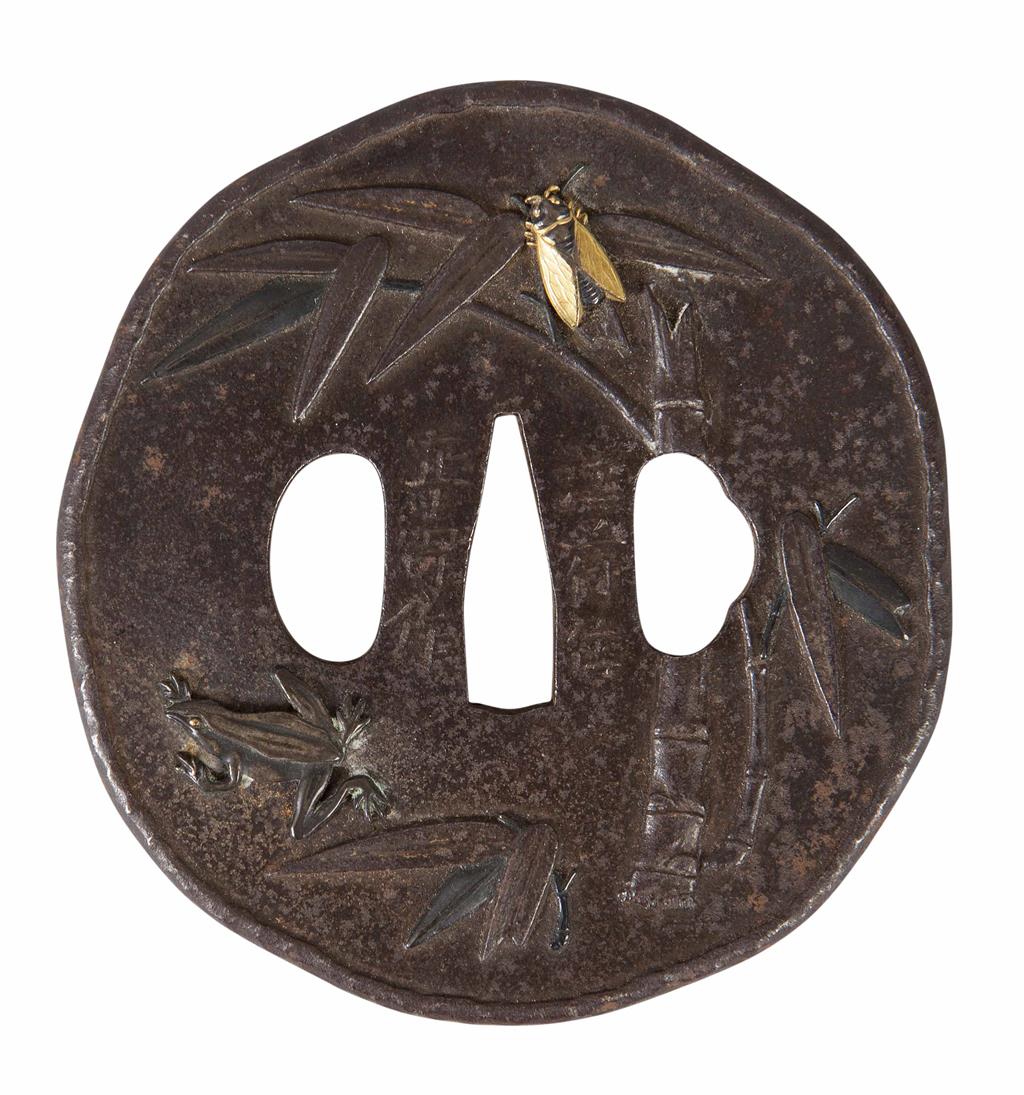 Appraisal: JAPANESE IRON AND MIXED METAL TSUBA BY MASATOSHI SAKU EDO