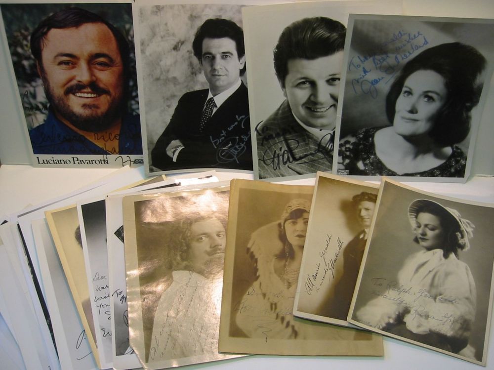 Appraisal: OPERA Group of Photographs Signed or Signed and Inscribed by