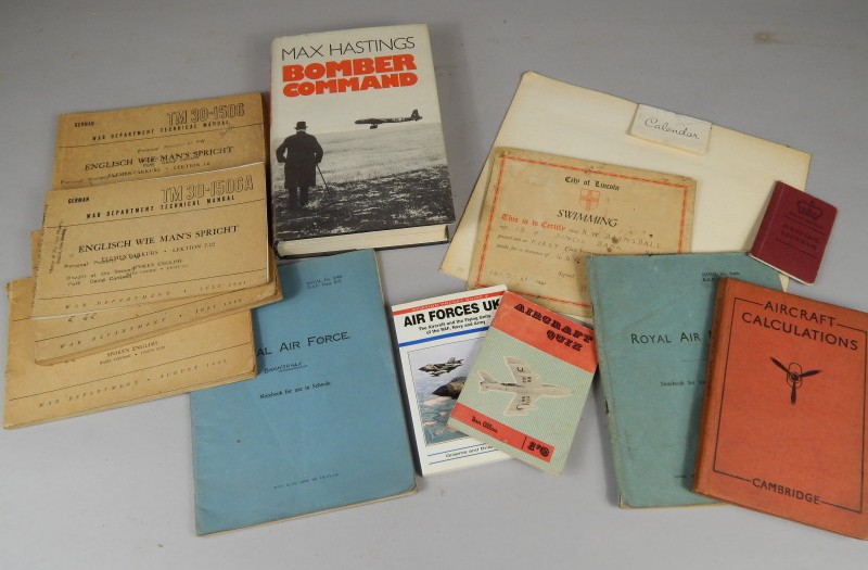 Appraisal: A quantity of ephemera to include aircraft books War Department