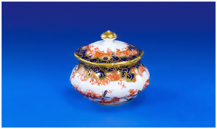 Appraisal: Royal Crown Derby Imari Pattern Miniature Bowl and Cover Date