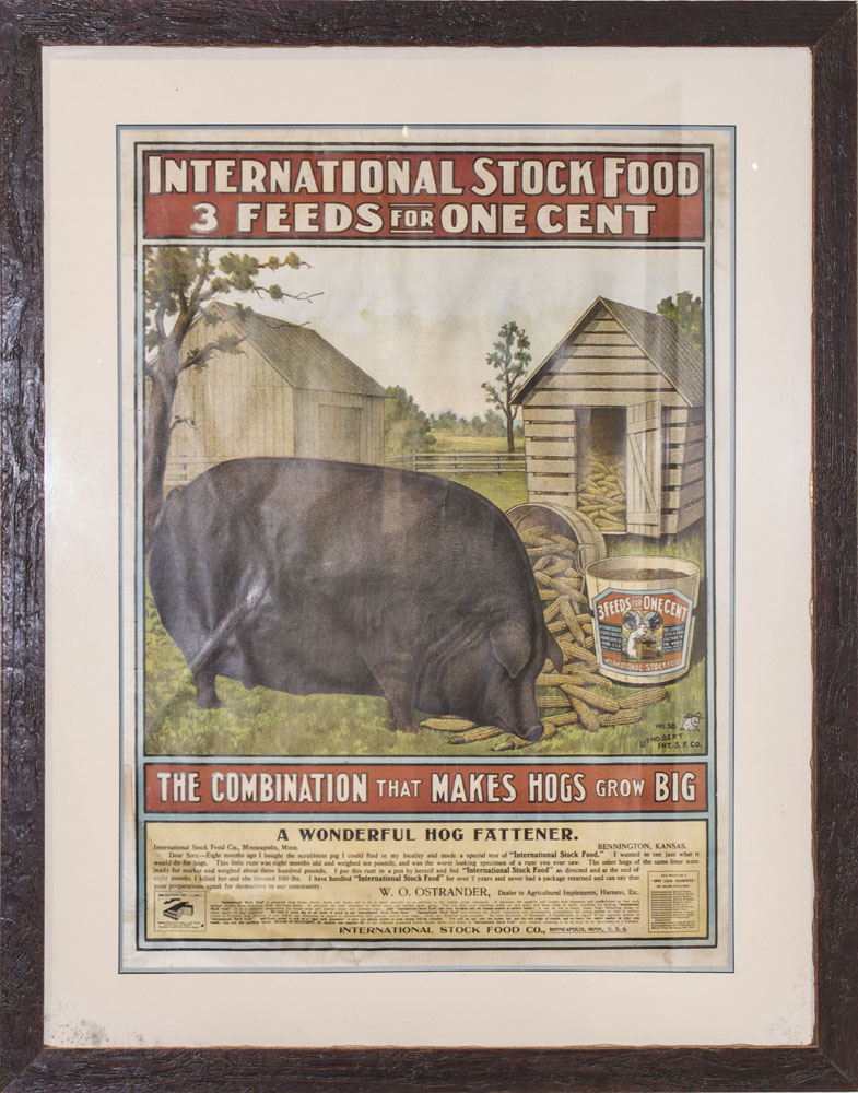 Appraisal: TH CENTURY SCHOOL INTERNATIONAL STOCK FOOD Lithographic poster on paper