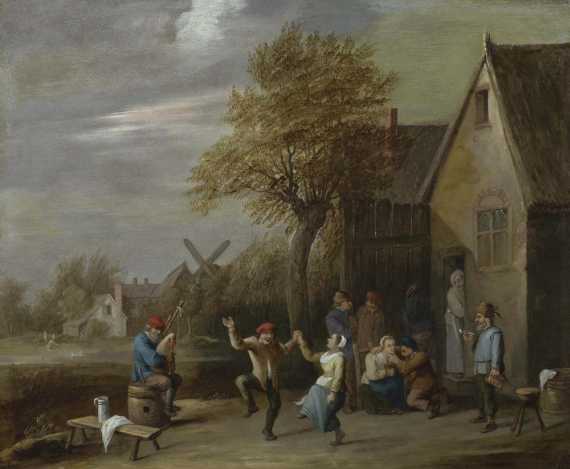 Appraisal: APSHOVEN THOMAS before Antwerp Rural feast before an inn Oil