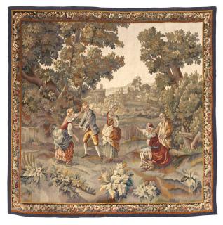 Appraisal: An Aubusson style tapestry Late th century or earlier depicting