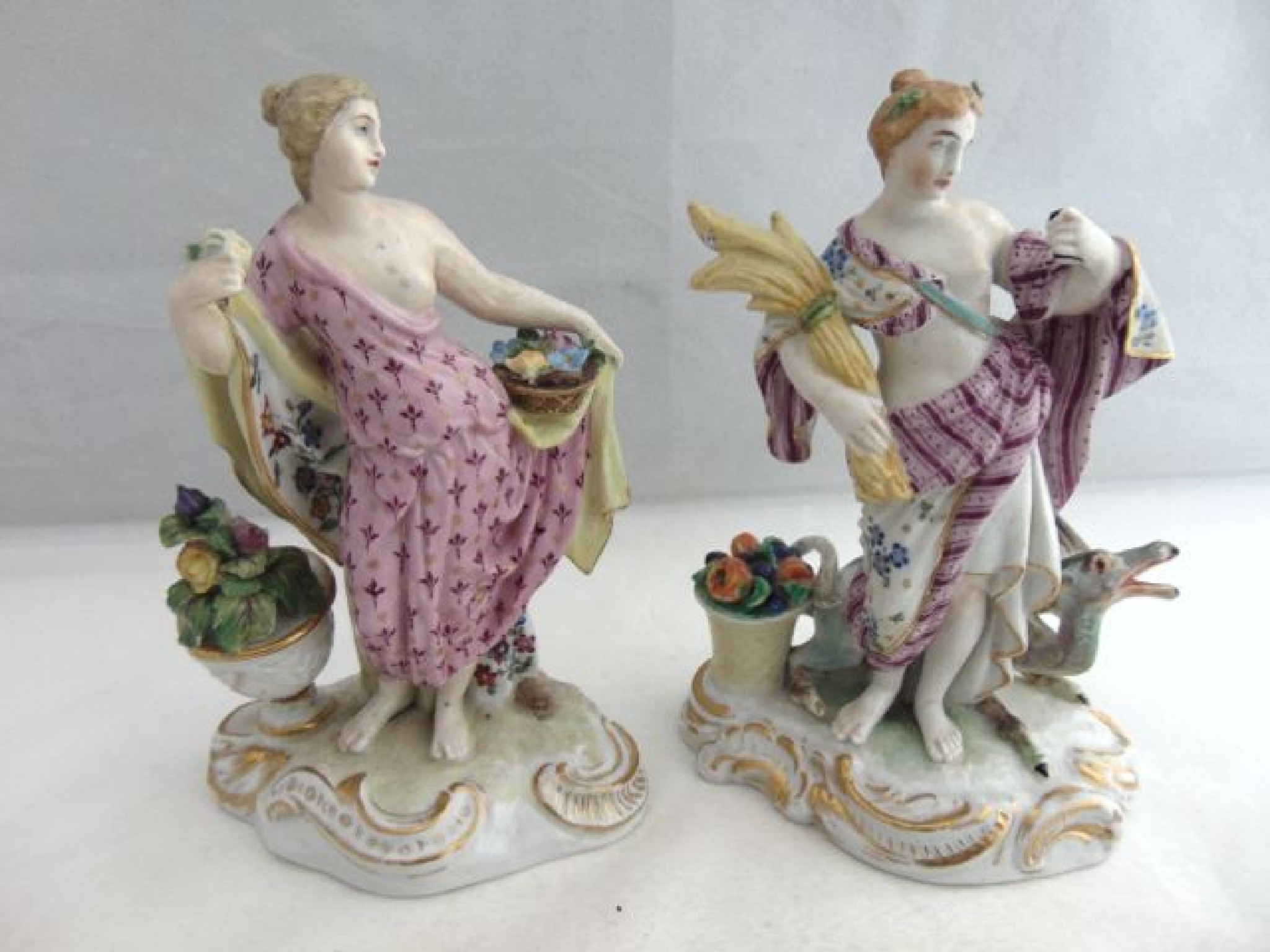 Appraisal: A pair of late th century continental figures of female